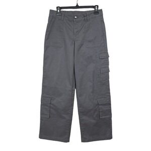Wild Fable Womens Cargo Pants Small Wide Leg Mid Rise Stretch Gray